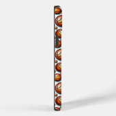 シームレスパターンという名前のオレンジ色のブルーバスケットボール Case-Mate iPhoneケース (裏面 / 右)