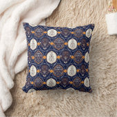 シームレスパターンオーナメントフローラ抽象芸術 クッション (ブランケット)