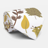 シームレスパターンキリン黄色の白の背景 ネクタイ (ロール)