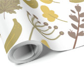 シームレスパターンキリン黄色の白の背景 ラッピングペーパー (ロールコーナー)