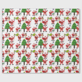 シームレスパターンクリスマス ラッピングペーパー (フラット)