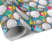 シームレスパターンゴルフスポーツ ラッピングペーパー (ロールコーナー)