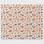 シームレスパターンジャックオランタンハロウィーン ラッピングペーパー (フラット)