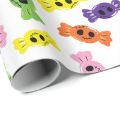 シームレスパターンデザインカラフルキャンディスハロウィーン ラッピングペーパー (ロールコーナー)