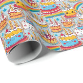 シームレスパターンハッピーバースデーパーティー ラッピングペーパー (ロールコーナー)