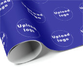 シームレスパターンビジネスロゴブルーラッピング紙 ラッピングペーパー (ロールコーナー)