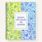 シームレスパターンフルーツ手帳 ノートブック (正面)