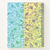 シームレスパターンフルーツ手帳 ノートブック (裏面)