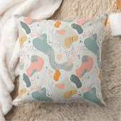 シームレスパターンメンフィススタイルデザイン、ホワイトバック クッション (ブランケット)