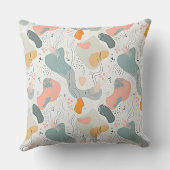 シームレスパターンメンフィススタイルデザイン、ホワイトバック クッション (裏面)