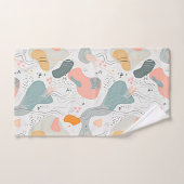 シームレスパターンメンフィススタイルデザイン、ホワイトバック バスタオルセット (ハンドタオル)