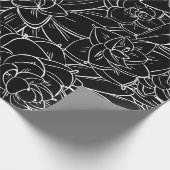 シームレスパターン多肉質。フローラヴィンテージデザイン  ラッピングペーパー (角)