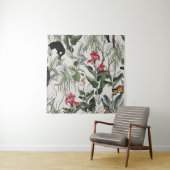 シームレスパターン手描き植物イラストレーション タペストリー (インサイチュ)