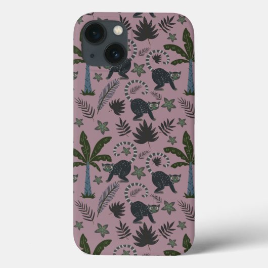 シームレスパターン熱帯動物のモンキージャンプ Case-Mate iPhoneケース (裏面)