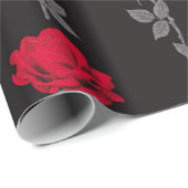 シームレスパターン赤バラ花ヴィンテージ抽象芸術 ラッピングペーパー (ロールコーナー)