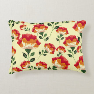 シームレスパターン、カラフル花飾り。 アクセントクッション