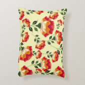 シームレスパターン、カラフル花飾り。 アクセントクッション (裏面(縦))