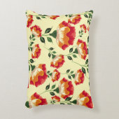 シームレスパターン、カラフル花飾り。 アクセントクッション (正面(垂直))