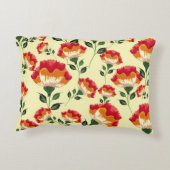 シームレスパターン、カラフル花飾り。 アクセントクッション (裏面)