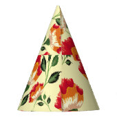 シームレスパターン、カラフル花飾り。 パーティーハット (裏面)