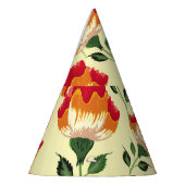 シームレスパターン、カラフル花飾り。 パーティーハット (左)