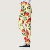 シームレスパターン、カラフル花飾り。 レギンス (左)