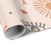 シームレスパターン（天目、月、太陽） ラッピングペーパー (ロールコーナー)