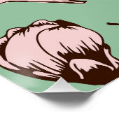 シームレスパターン、春の木の花芽 ポスター (コーナー)