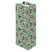 シームレスパターン、春の木の花芽 ワインギフトバッグ (裏面アングル)