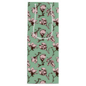 シームレスパターン、春の木の花芽 ワインギフトバッグ (正面)