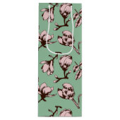 シームレスパターン、春の木の花芽 ワインギフトバッグ (正面)