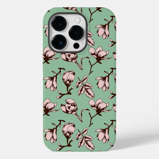 シームレスパターン、春の木の花芽 Case-Mate iPhoneケース (裏面)