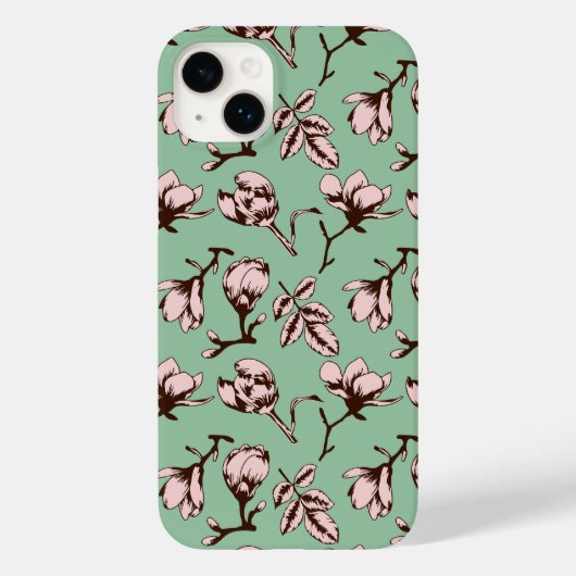 シームレスパターン、春の木の花芽 Case-Mate iPhoneケース (裏面)