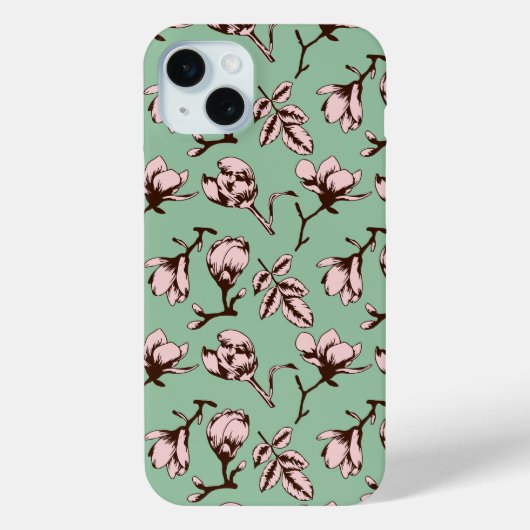 シームレスパターン、春の木の花芽 Case-Mate iPhoneケース (裏面)
