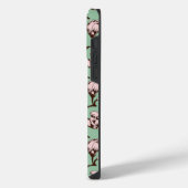 シームレスパターン、春の木の花芽 iPhoneケース (左側面)