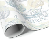 シームレスパターン（貝殻付き） ラッピングペーパー (ロールコーナー)