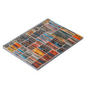 シームレスパッチワークコラージミックスキルトパターンプリント ノートブック (左側)