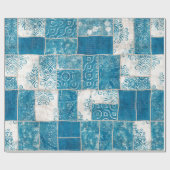 シームレスパッチワークコラージミックスキルトパターンプリント ラッピングペーパー (フラット)