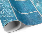 シームレスパッチワークコラージミックスキルトパターンプリント ラッピングペーパー (ロールコーナー)