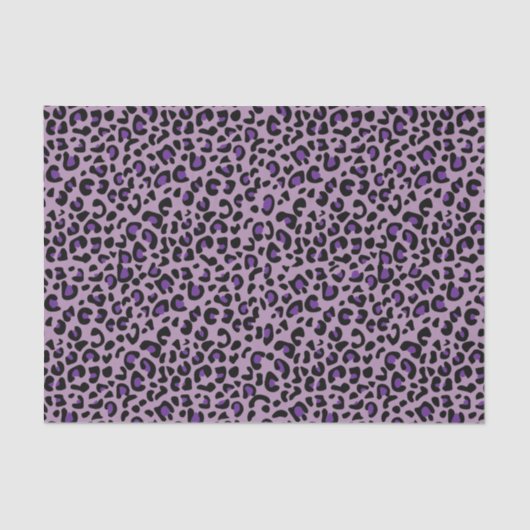 シームレスパープルジャガーワイルドキャットアニマルプリント 薄葉紙 (正面)