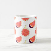 シームレスパープル図：カラフルパターン コーヒーマグカップ (中央)