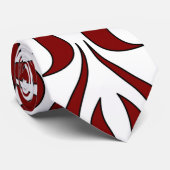 シームレスパ赤と白ターンデザイン ネクタイ (ロール)