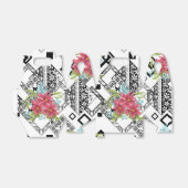 シームレスピンクの花フローラ装飾用ブラックwhit フェイバーボックス (折り畳みなし)