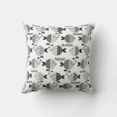 シームレスフィッシュ抽象芸術スカンジナビア海モダン産 クッション (裏面)