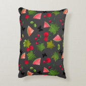 シームレスフレッシュフルーツベリー水の色の漫画C アクセントクッション (裏面(縦))