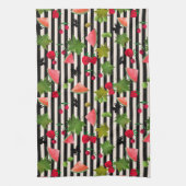 シームレスフレッシュフルーツベリー水の色の漫画C キッチンタオル (縦)