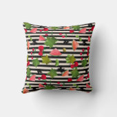 シームレスフレッシュフルーツベリー水の色の漫画C クッション (裏面)