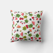 シームレスフレッシュフルーツベリー水の色の漫画C クッション (裏面)