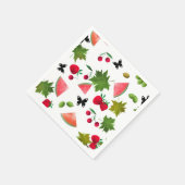 シームレスフレッシュフルーツベリー水の色の漫画C スタンダードカクテルナプキン (角)