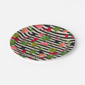 シームレスフレッシュフルーツベリー水の色の漫画C ペーパープレート (アングル)